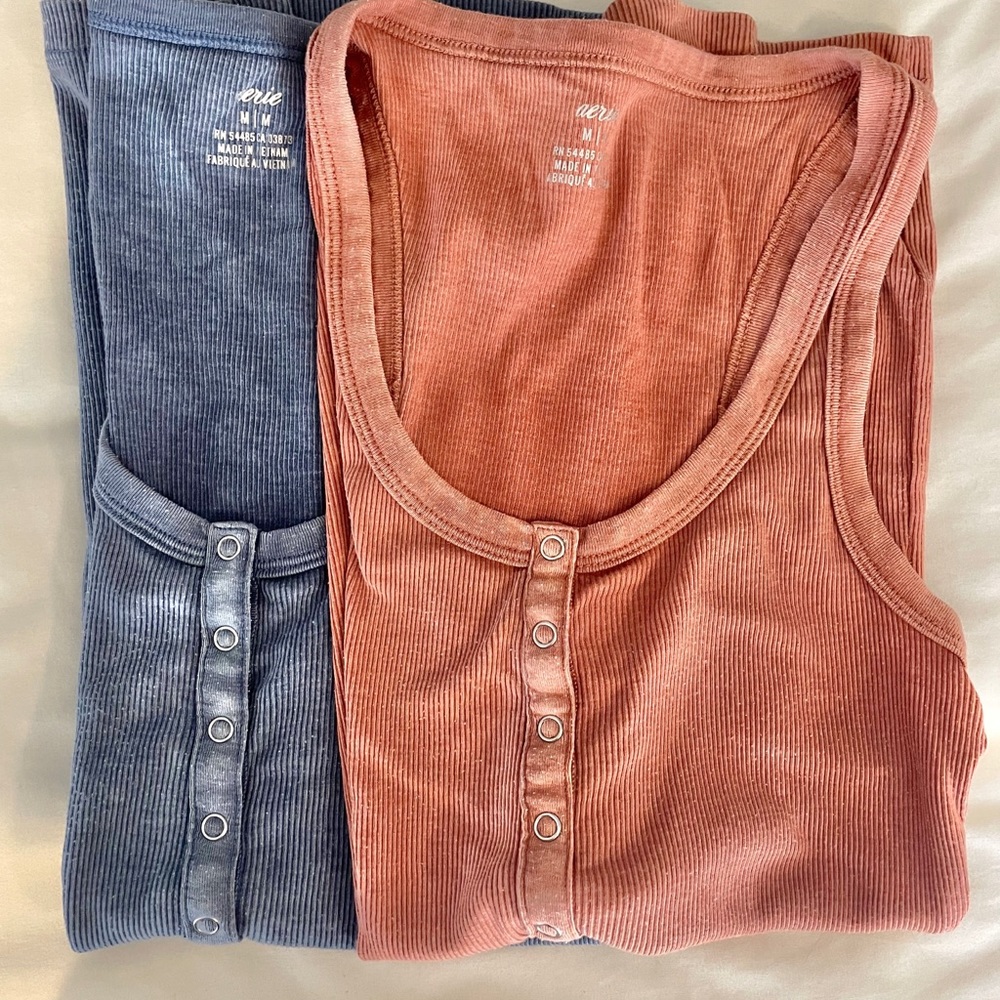 Aerie No BS Henley Tank Bundle- M